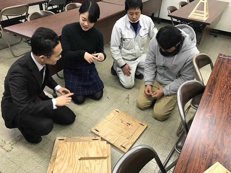 接合部の組み方をチェックする