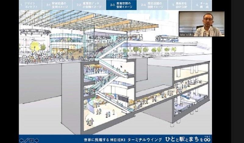 新しい名古屋駅の地下の断面図