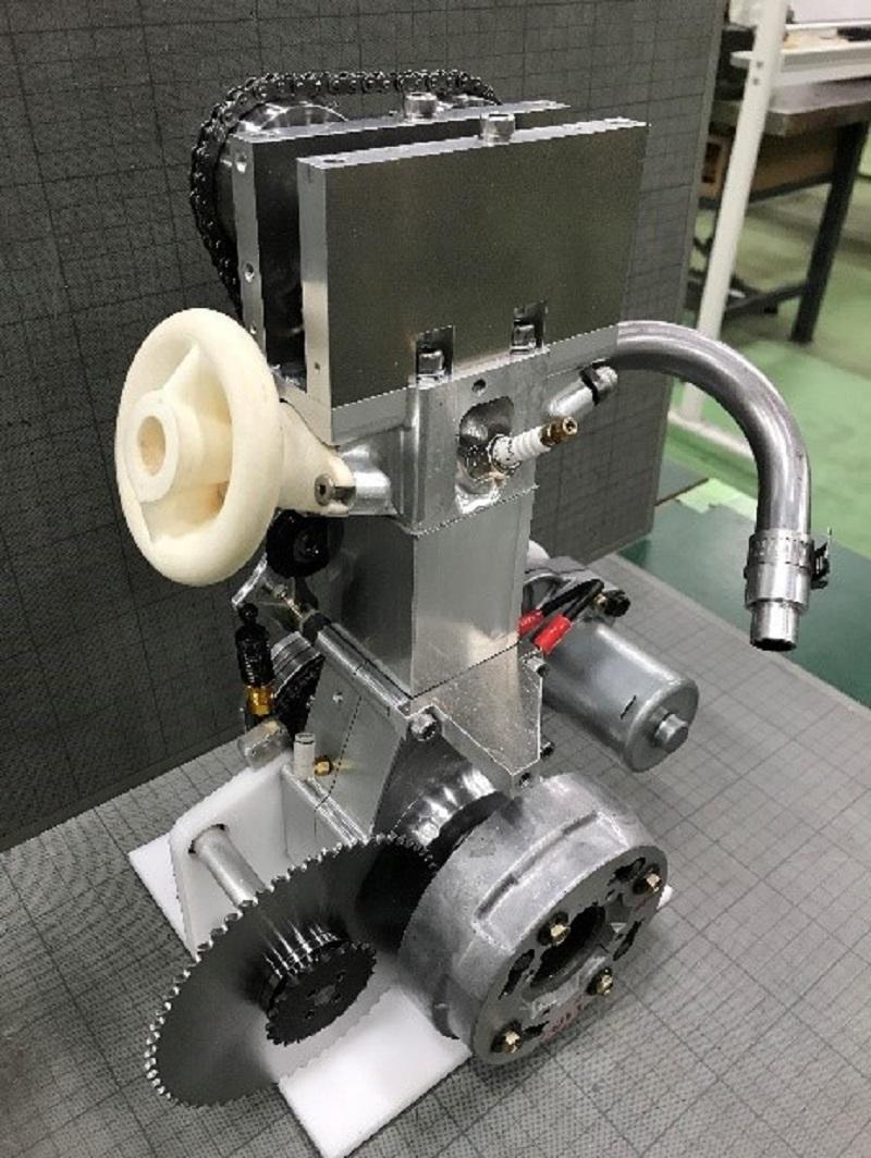 省燃費競技車両用の試作エンジン