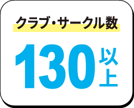 クラブ・サークル数 130以上