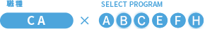 職種：CA x SELECT PROGRAM[A,B,C,E,F,H]