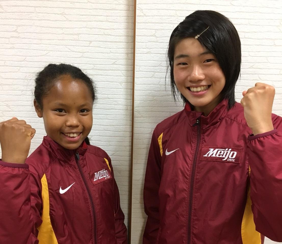 U20世界陸上選手権の日本代表に選ばれた髙松さん（左）と和田さん