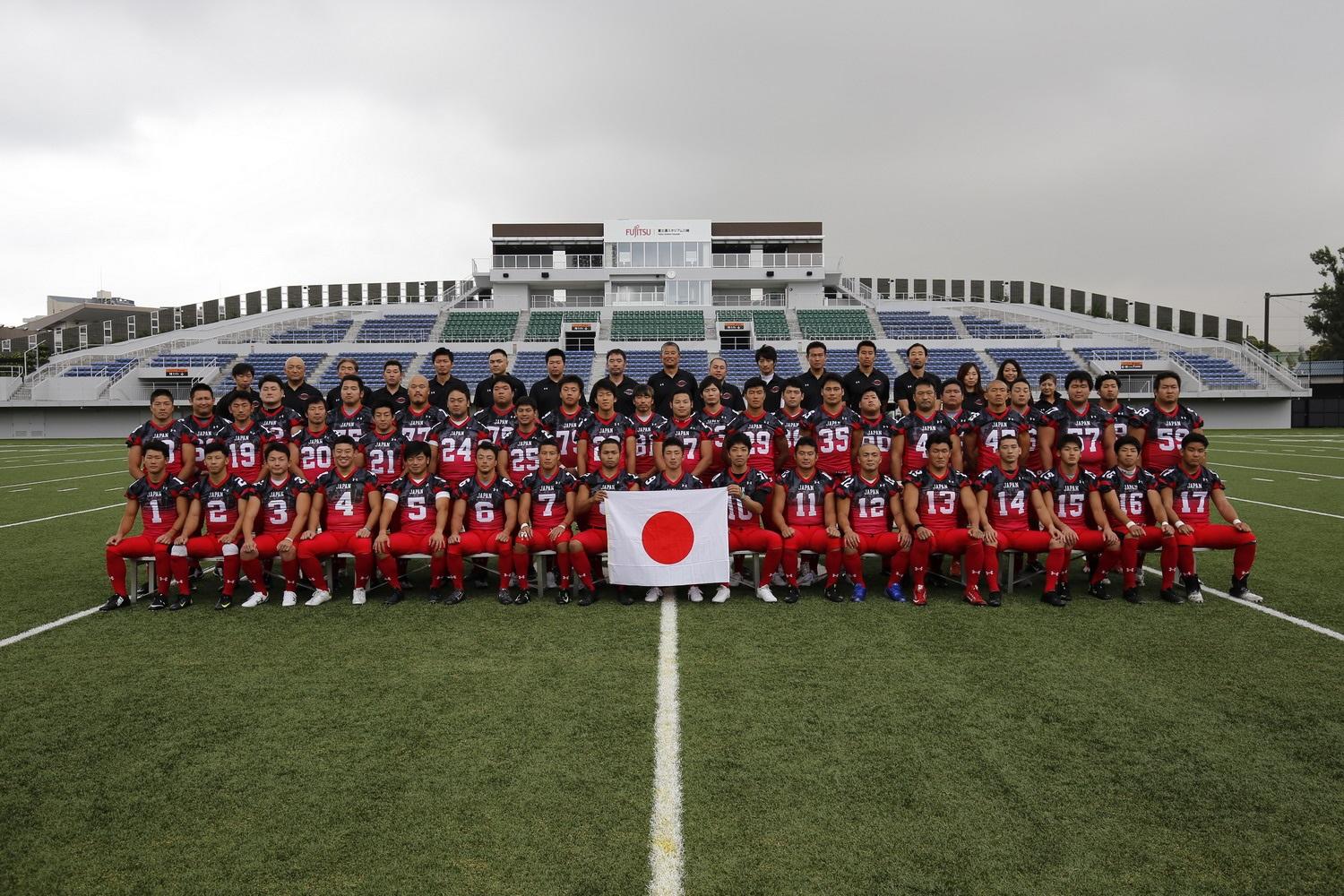 日本代表選手（写真提供日本アメリカンフットボール協会）