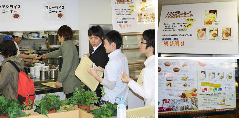 新学期が始まり学生たちでにぎわう新装開店の「レストラン ベル」