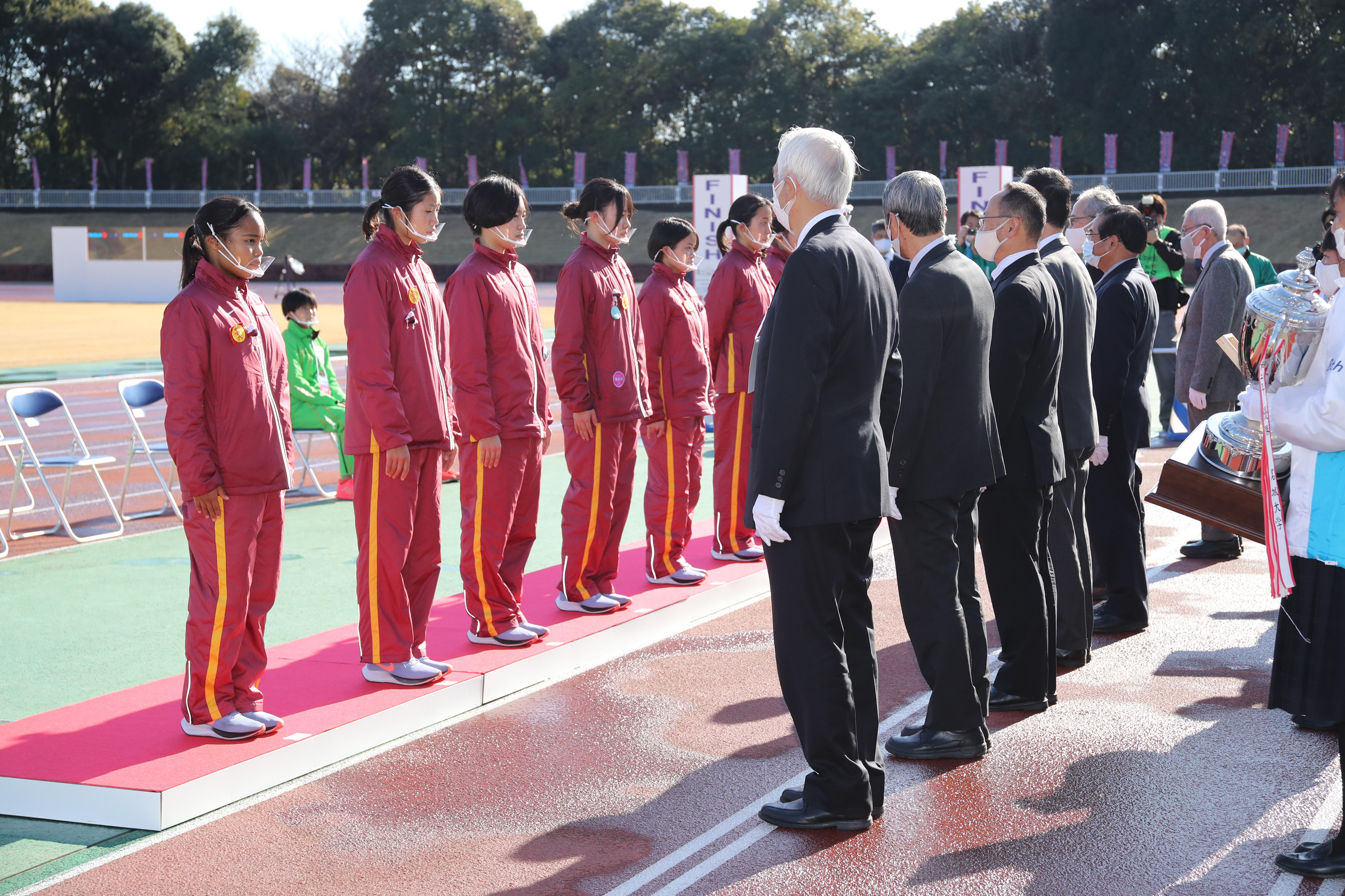 新型コロナへの感染対策に留意された富士山女子駅伝