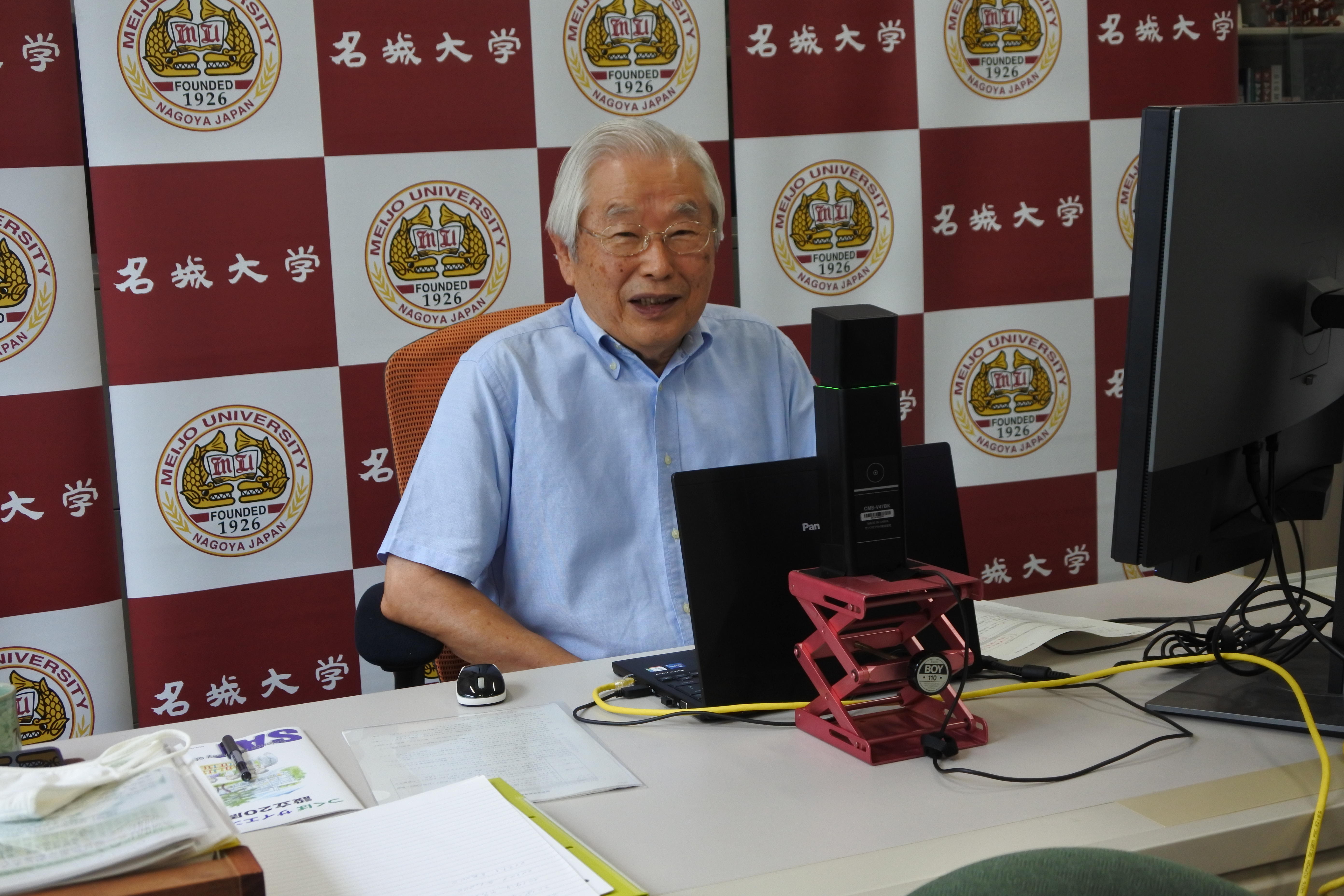 Answering questions from reporters