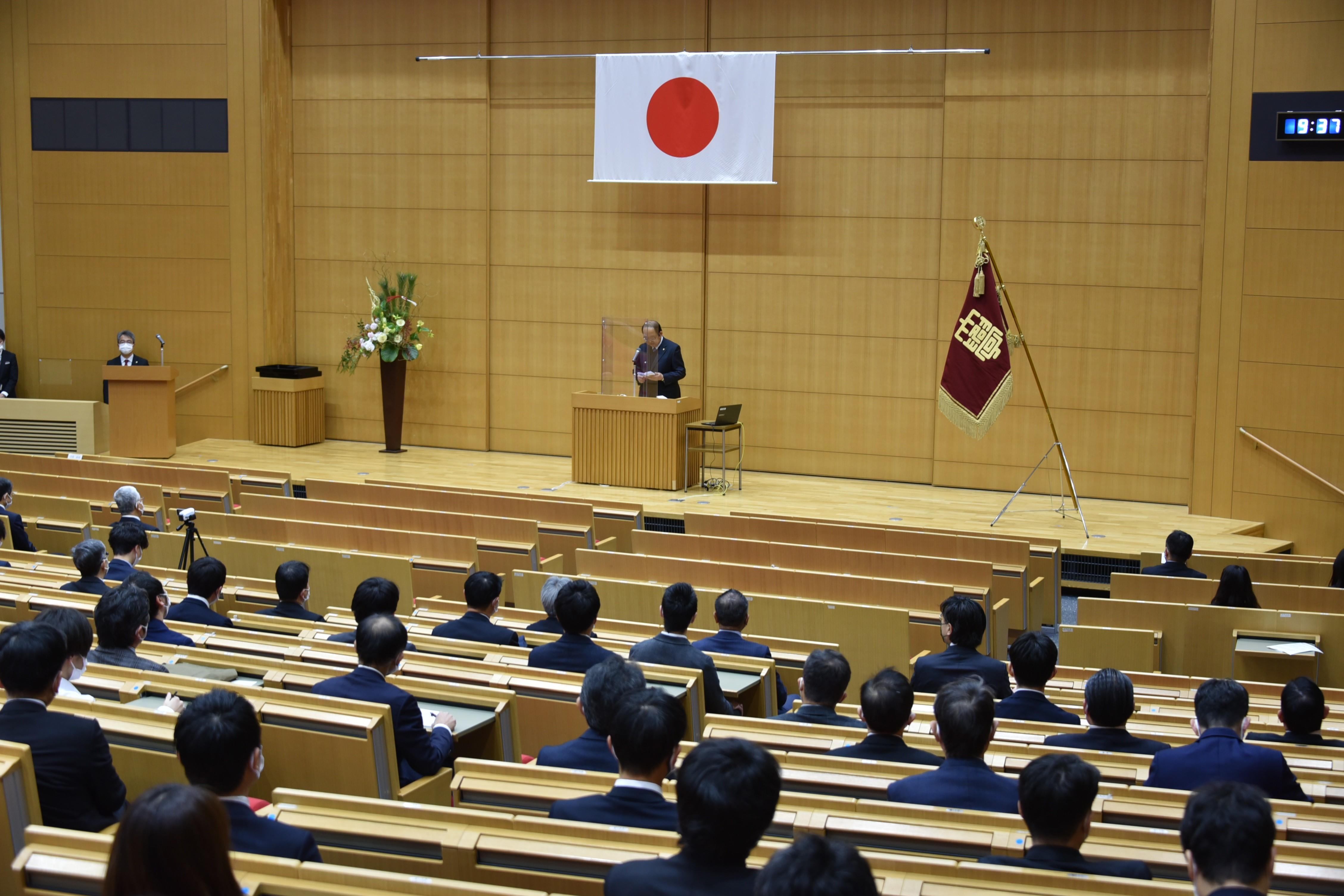 名城ホールで開かれた新春交礼会