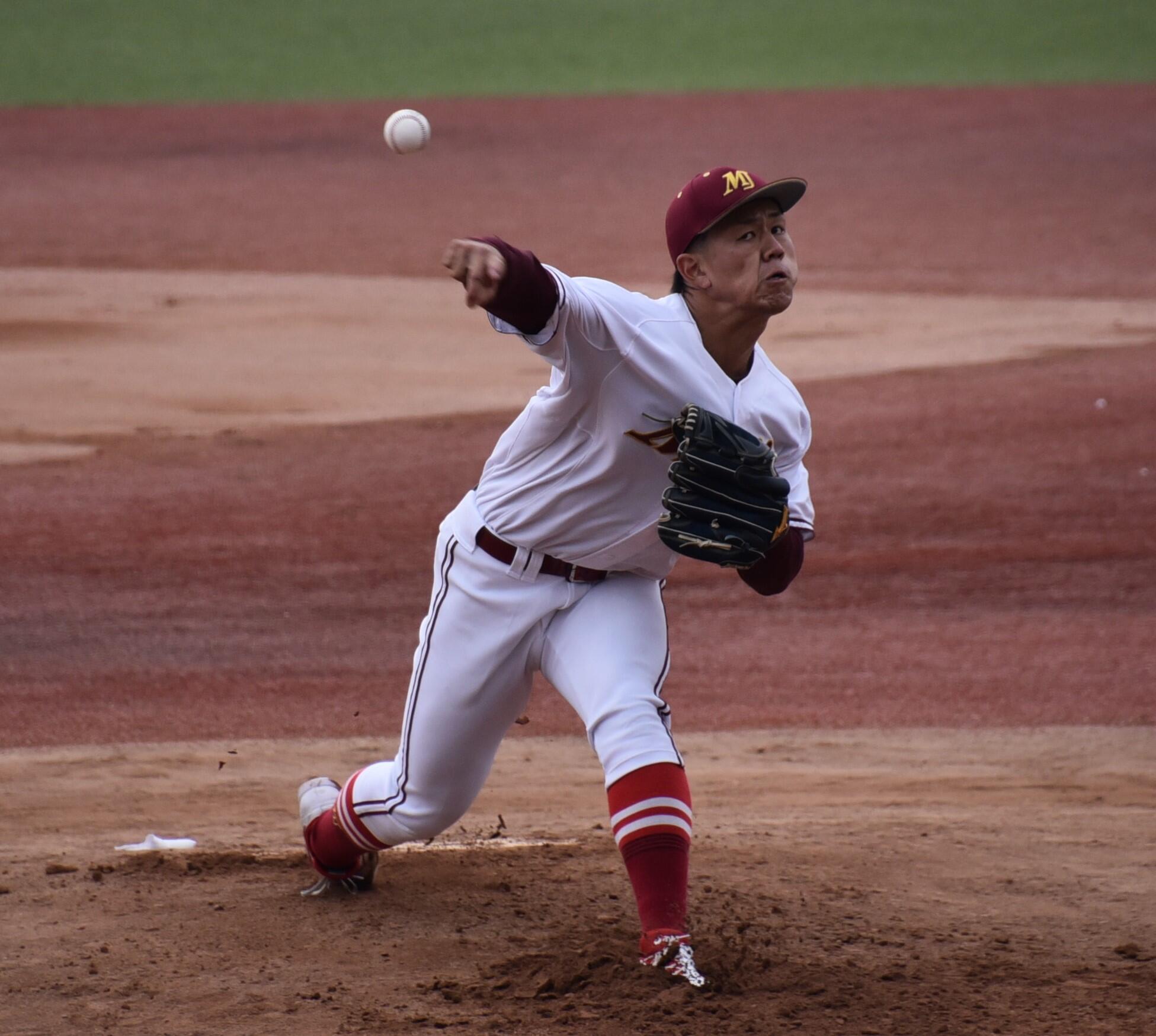 　　　　　　　　　　　　　　　春季リーグ戦で好投し、「侍ジャパン」大学日本代表に選ばれた岩井俊介投手