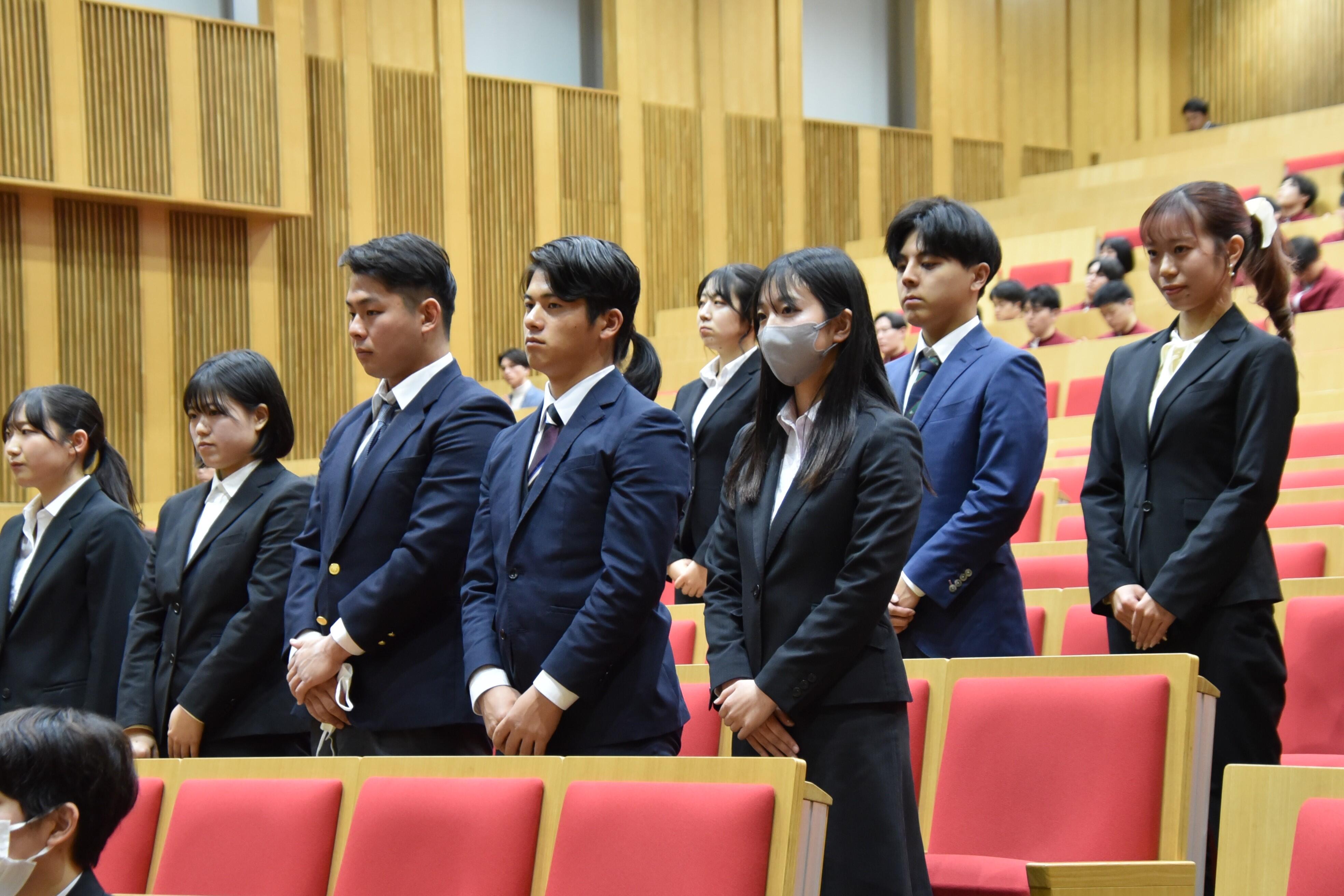 スポーツ・文化後援会から表彰された皆さん