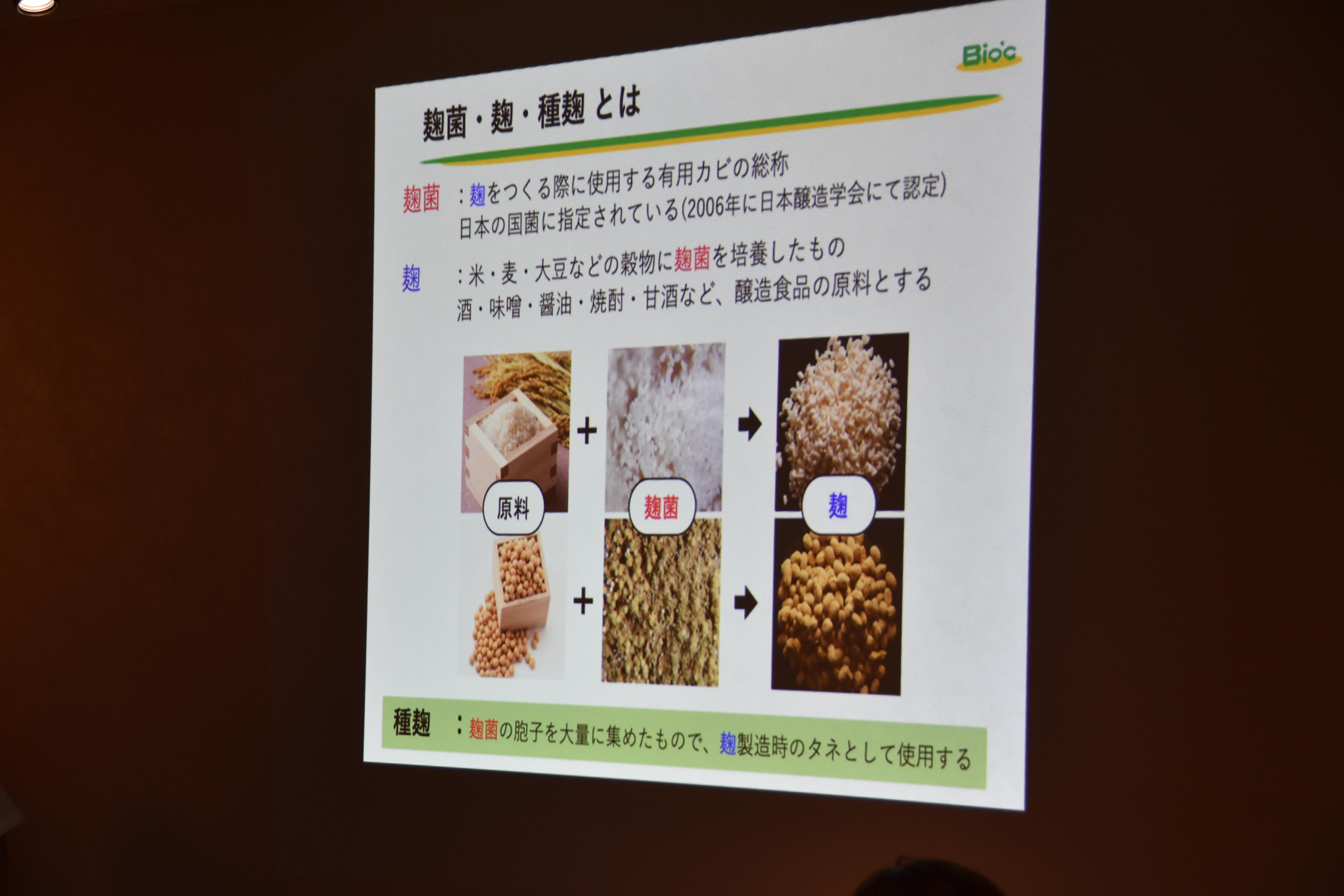 麹菌や麹、種麹を竹浦さんが解説