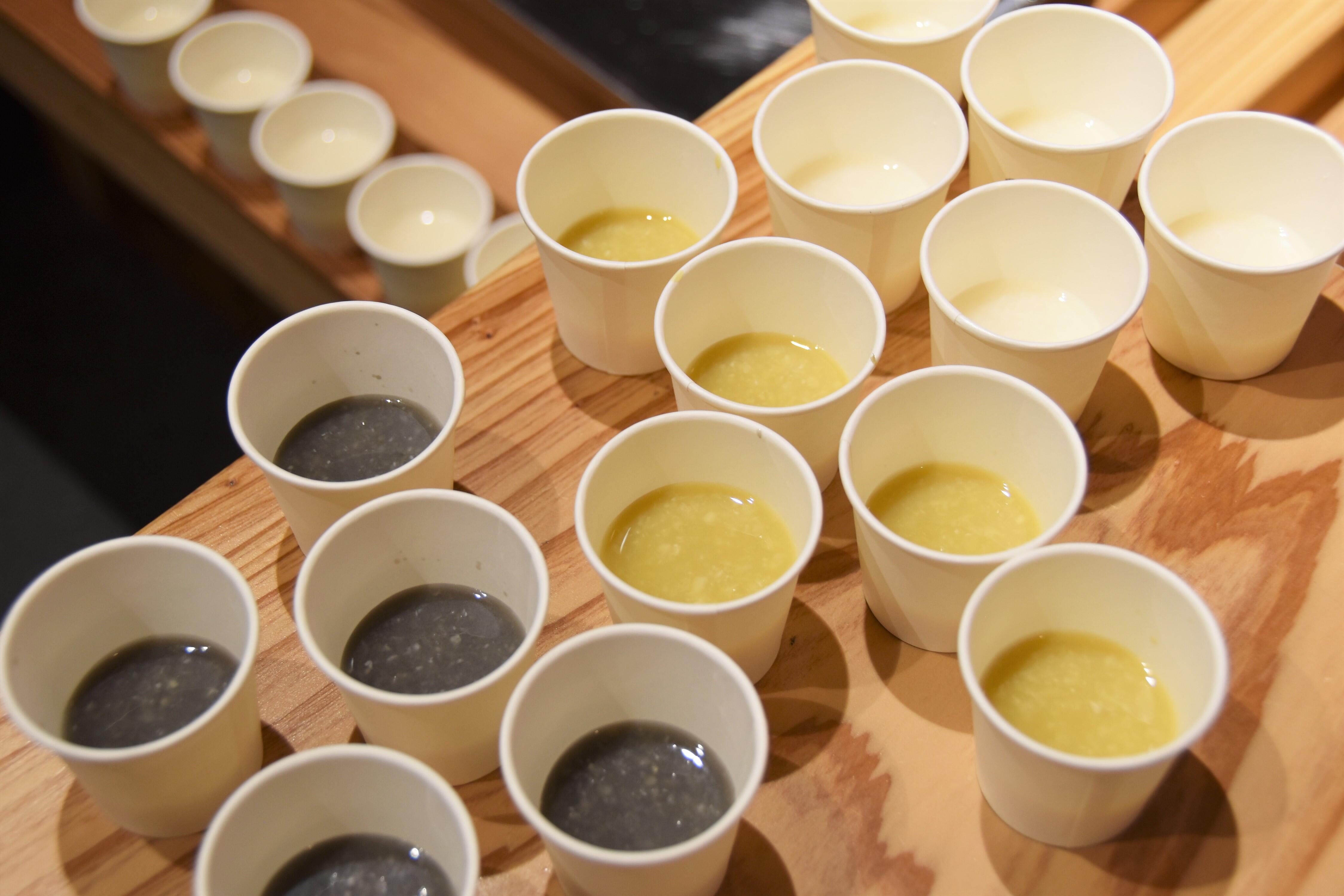 麹の種類によって色や風味が違う甘酒