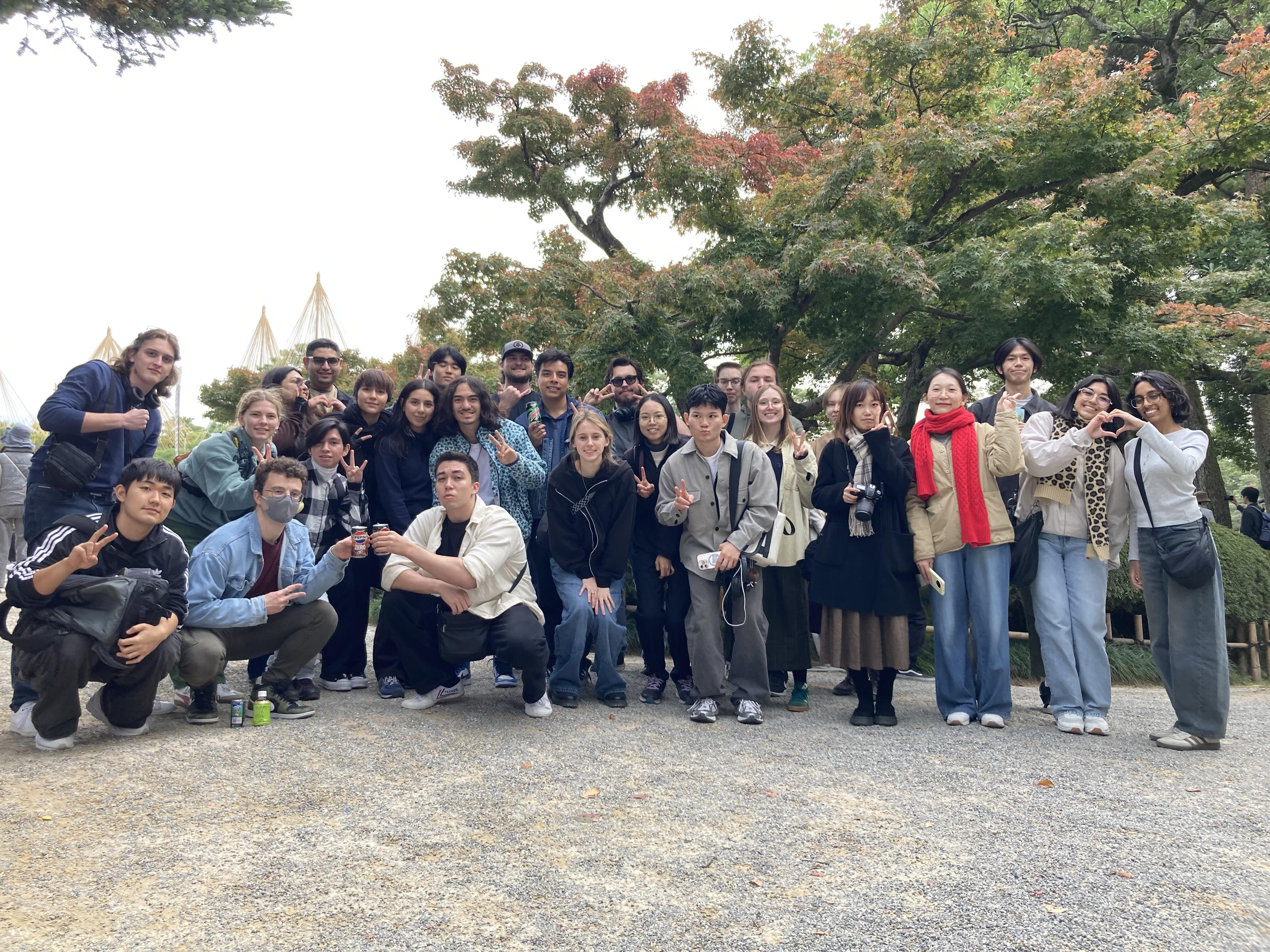 兼六園での集合写真