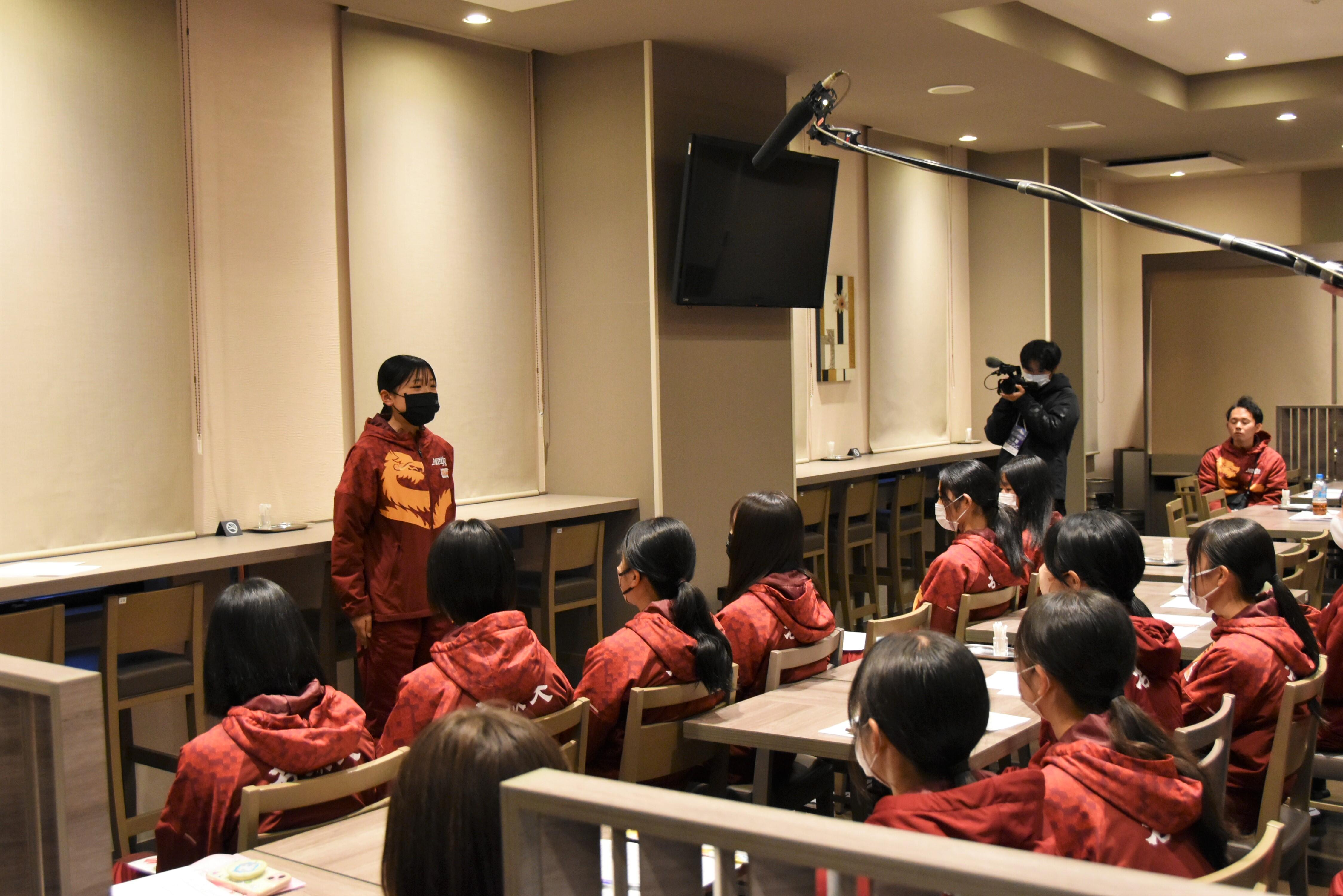 全日本での悔しさを晴らしたいと決意を述べる細見選手