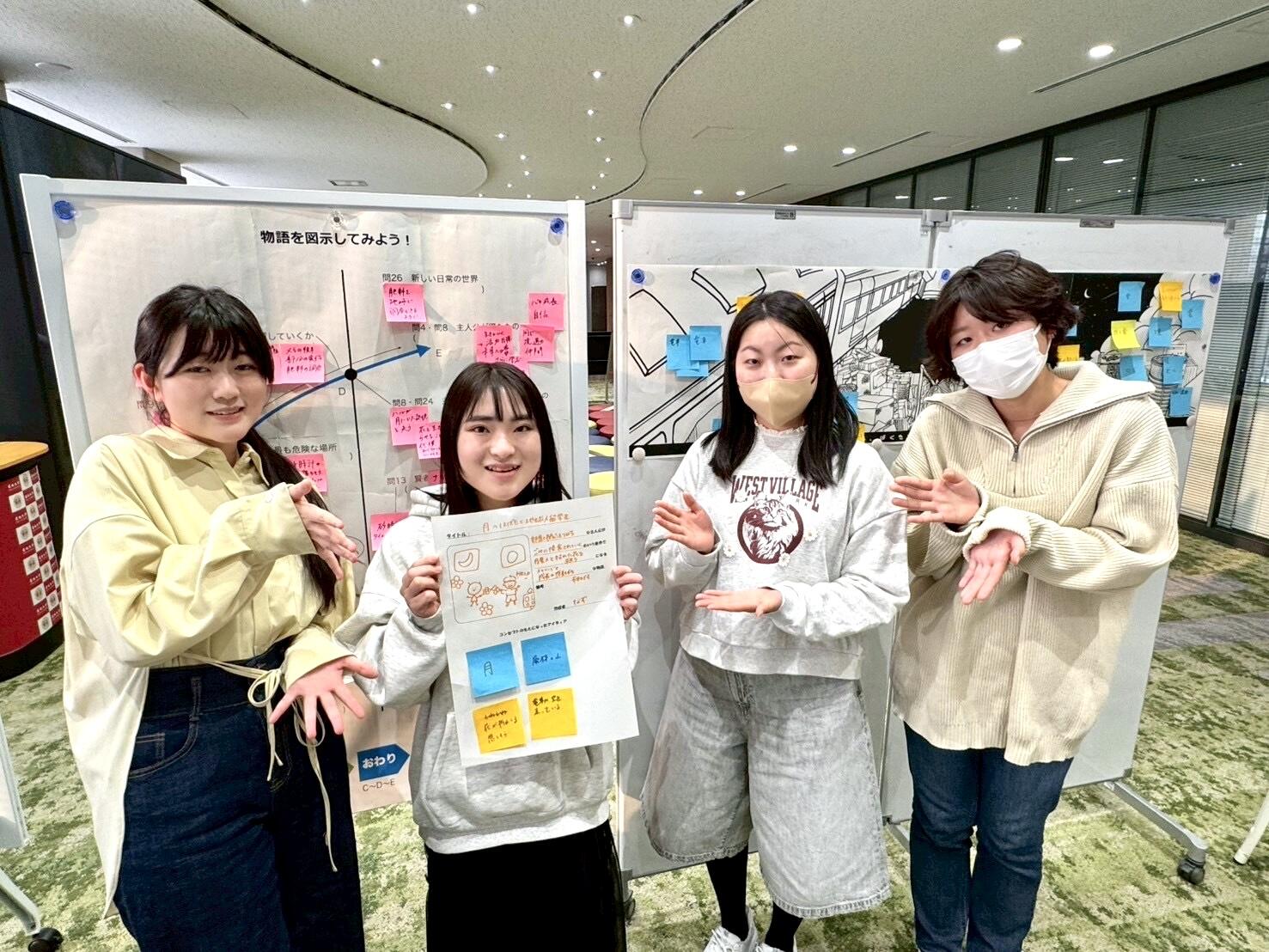 <center>物語づくりワークショップの様子</center>