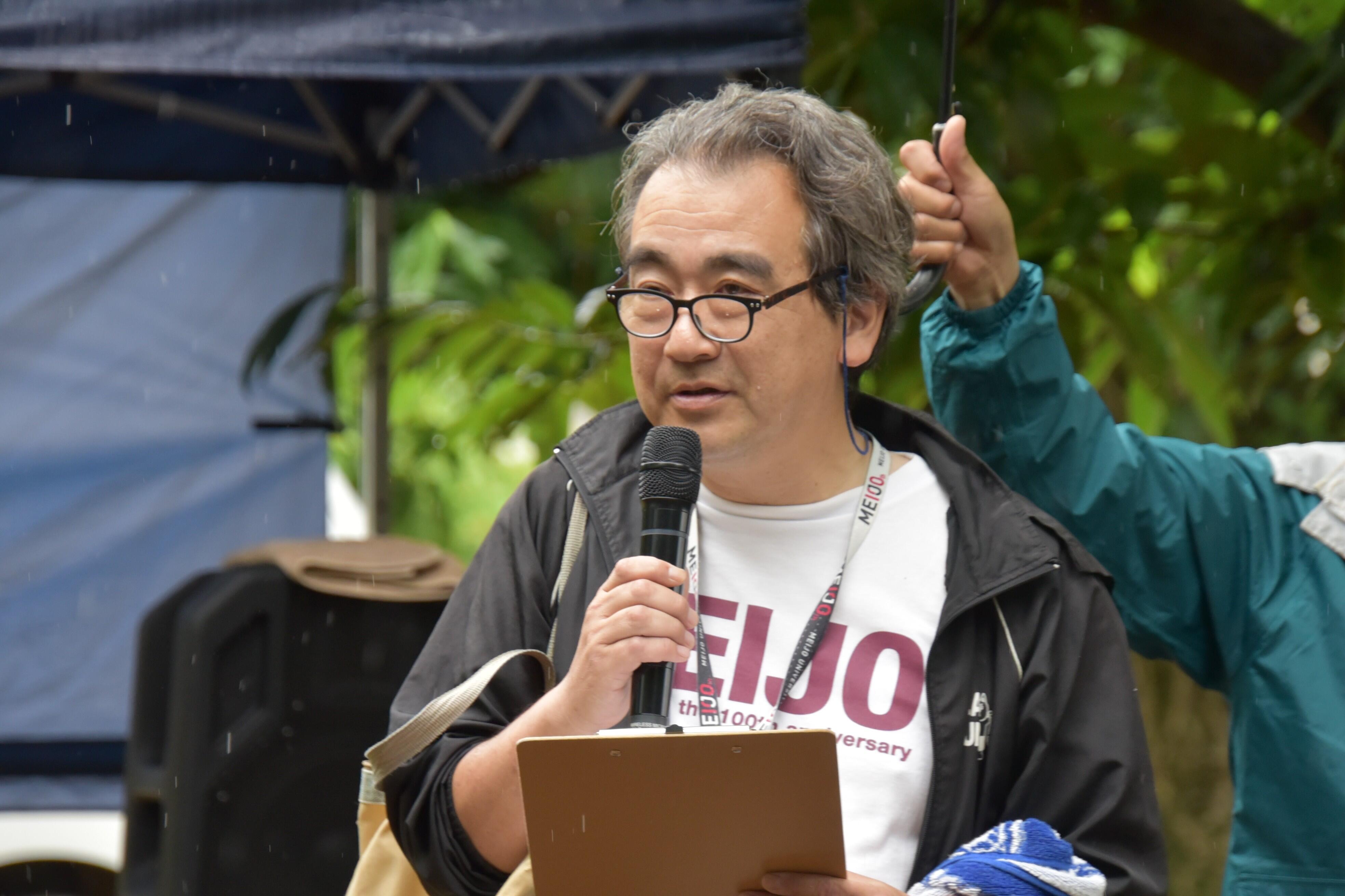 小原理事長のメッセージを紹介した林農場長
