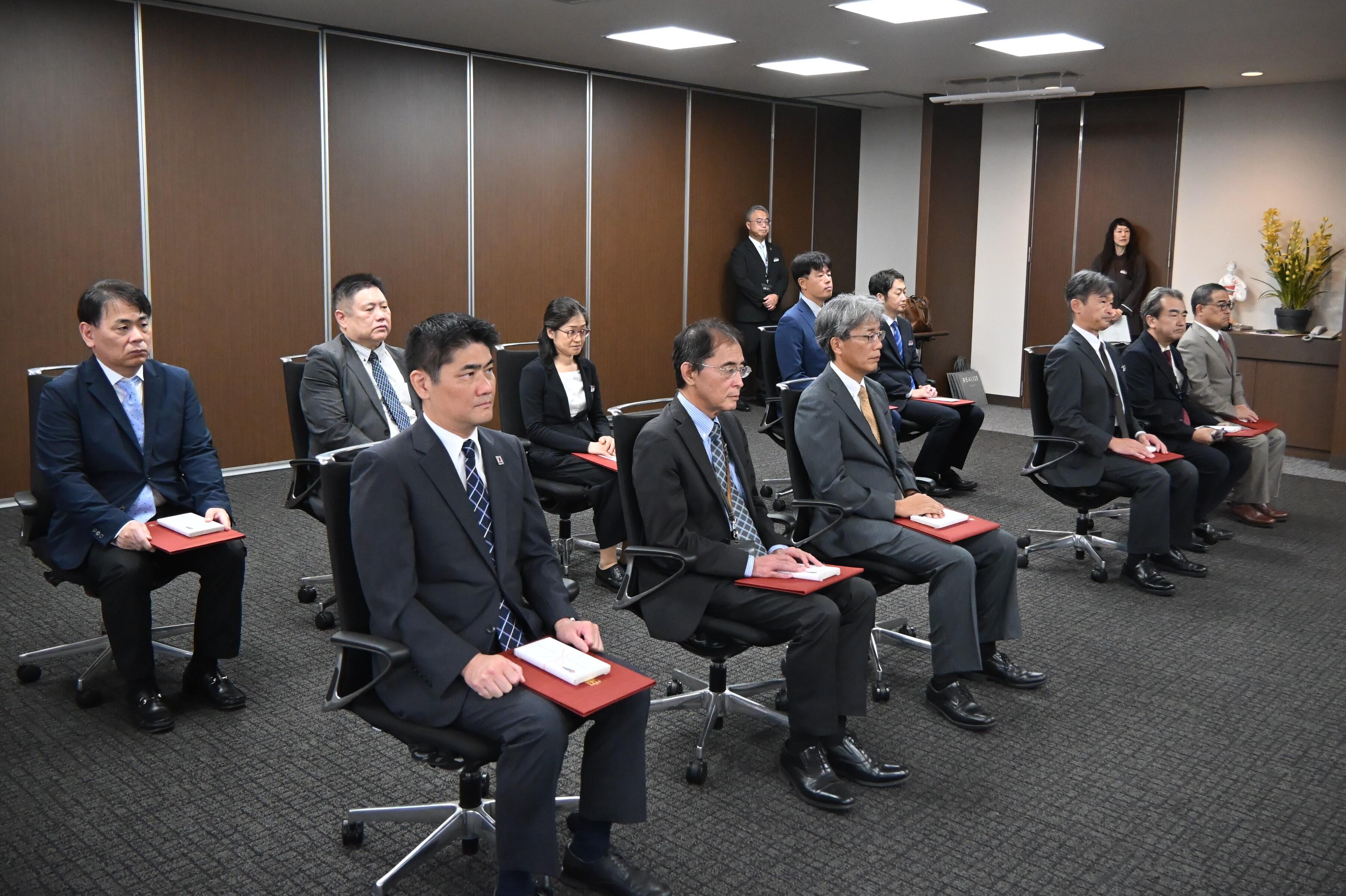 表彰式に出席した被表彰者のみなさん