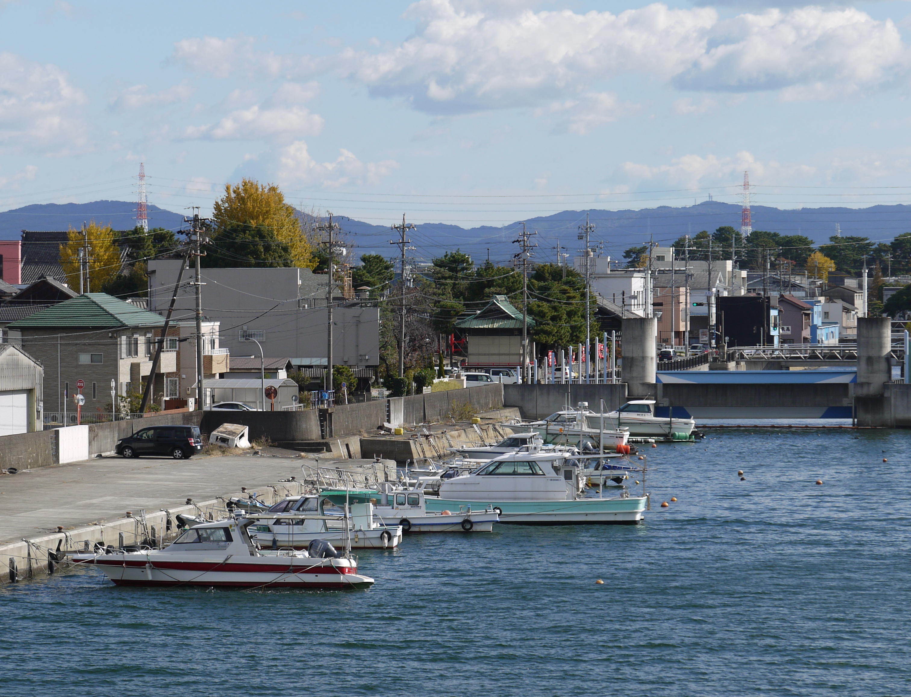 本能寺の変から逃れた徳川家康がたどり着いた大浜の港（碧南市）＝伊藤教授撮影